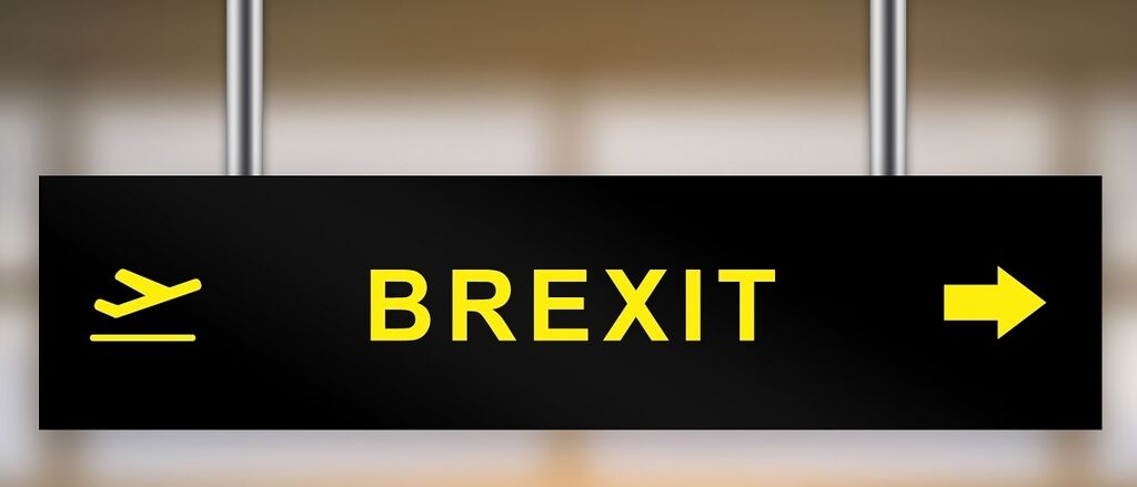 Brexit airport sign